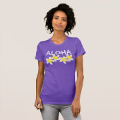 Hawaii Aloha Plumeria Flowers T-shirt (Voorkant volledig)