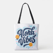 Hawaii Aloha Sfeer Hawaïaans Eiland Tote Bag (Achterkant)