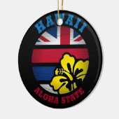 HAWAII ALOHA STATE FLAG KERAMISCH ORNAMENT (Links)