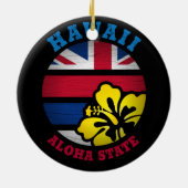 HAWAII ALOHA STATE FLAG KERAMISCH ORNAMENT (Achterkant)