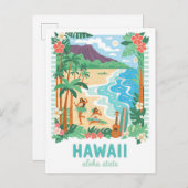 Hawaii Aloha State Verenigde Staten Zomerreizen Briefkaart (Voorkant / Achterkant)
