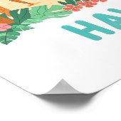 Hawaii Aloha State Verenigde Staten Zomerreizen Poster (Hoek)