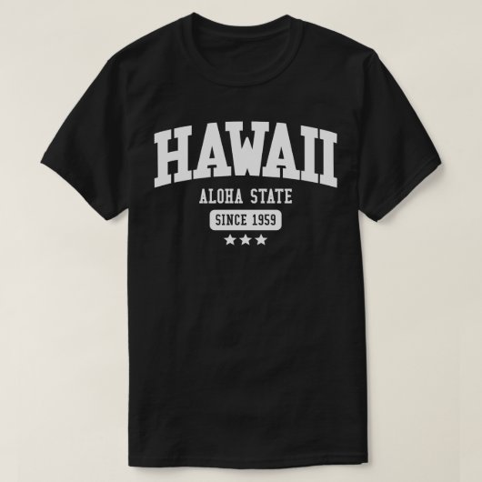 Hawaii Aloha State White T-shirt (Design voorkant)