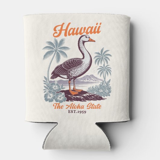 Hawaii Aloha State Wild Goose Design Blikjeskoeler (Achterkant)