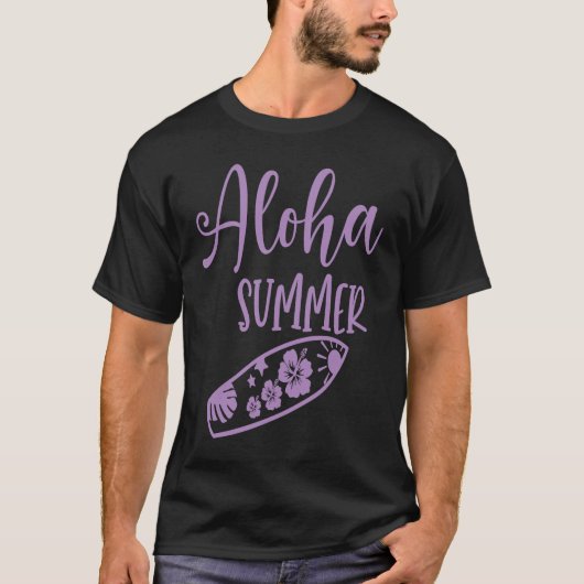 Hawaii Aloha Surfing Hawaiian Party T-shirt (Voorkant)