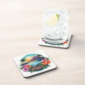 Hawaii Aloha Tropical Beach Bergen Reizen Bier Onderzetter (Rechterzijde)