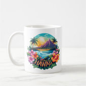 Hawaii Aloha Tropical Beach Bergen Reizen Koffiemok (Links)