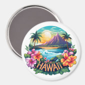 Hawaii Aloha Tropical Beach Bergen Reizen Magneet (Voorkant / Achterkant)