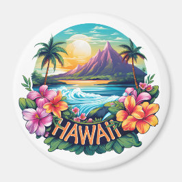 Hawaii Aloha Tropical Beach Bergen Reizen Magneet
