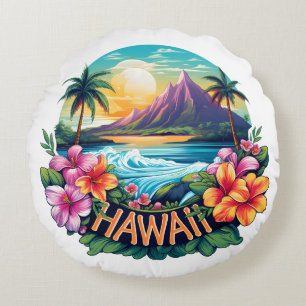 Hawaii Aloha Tropical Beach Bergen Reizen Rond Kussen
