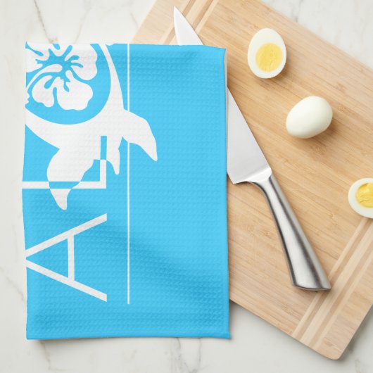 Hawaii - Aloha Turtle Theedoek (Quarter Fold)