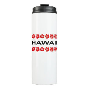 Hawaii Aloha Vloerbanden Lichtkleur Thermosbeker