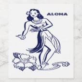 Hawaii Aloha Wijn Etiket (Enkel label)