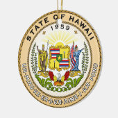 Hawaii: Amerikaanse vlag Keramisch Ornament (Links)