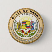 Hawaii: Amerikaanse vlag Ronde Button 5,7 Cm (Voorkant)