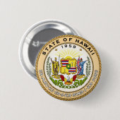 Hawaii: Amerikaanse vlag Ronde Button 5,7 Cm (Voorkant /achterkant)