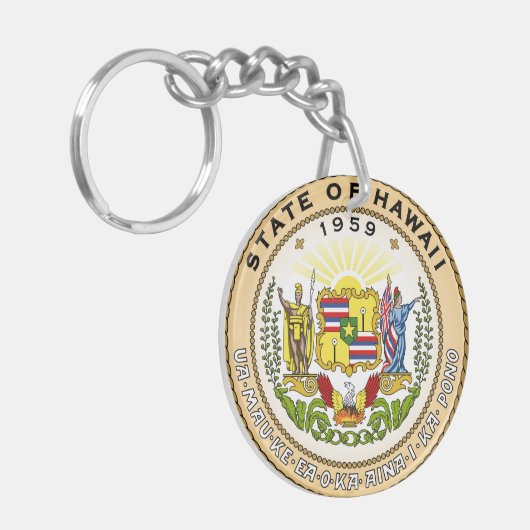 Hawaii: Amerikaanse vlag Sleutelhanger (Voorkant Links)