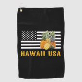 Hawaii, ananassen golfhanddoek (Voorkant)