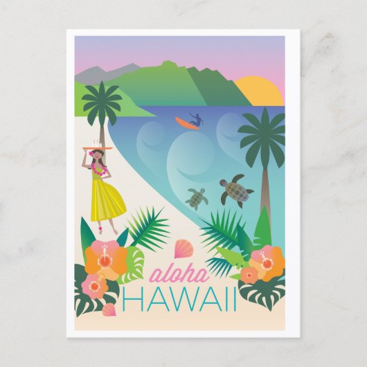 Hawaii Ansichtkaart Briefkaart (Voorkant)
