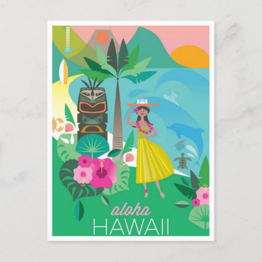 Hawaii Ansichtkaart Briefkaart (Voorkant)