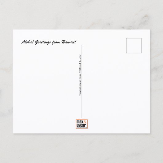Hawaii Ansichtkaart Briefkaart (Achterkant)