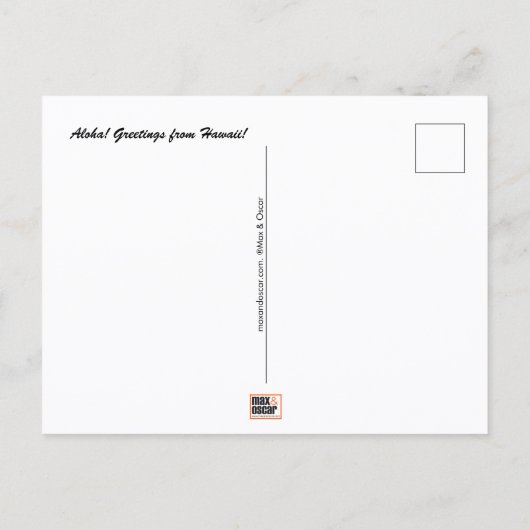 Hawaii Ansichtkaart Briefkaart (Achterkant)