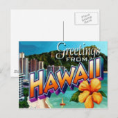 Hawaii Ansichtkaart Briefkaart (Voorkant / Achterkant)