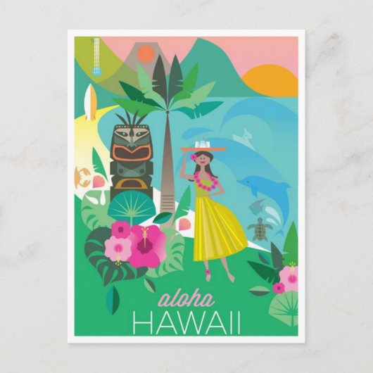 Hawaii Ansichtkaart Briefkaart (Voorkant)