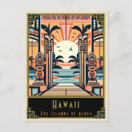 Hawaii | Art. Deco Briefkaart