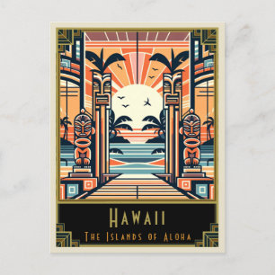 Hawaii   Art. Deco Briefkaart