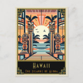 Hawaii | Art. Deco Briefkaart (Voorkant)