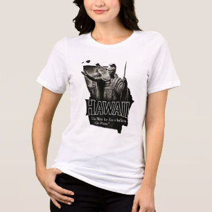 Hawaii Artistiek T-Shirt – Standbeeld van Koning K