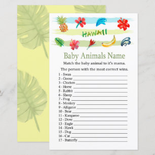 Hawaii Baby Animals Name Game