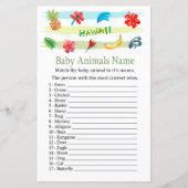 Hawaii Baby Dieren Naam Game (Voorkant)