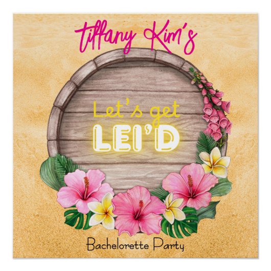 Hawaii Bachelorette Party  Perfect Poster (Voorkant)