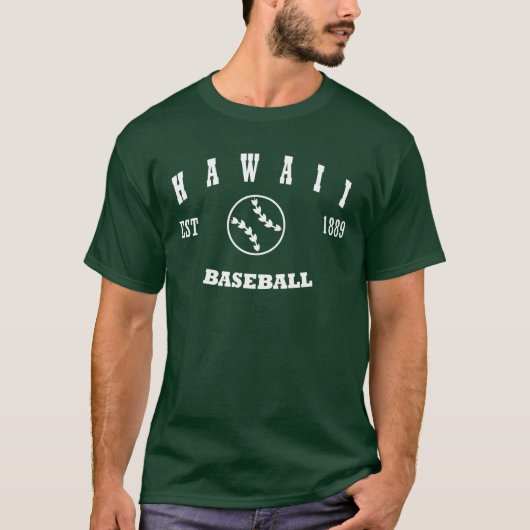 Hawaii Baseball Retro Logo T-shirt (Voorkant)
