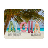 Hawaii Beach Aloha Wedding Save the Date Magneet (Horizontaal)
