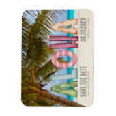 Hawaii Beach Aloha Wedding Save the Date Magneet (Verticaal)
