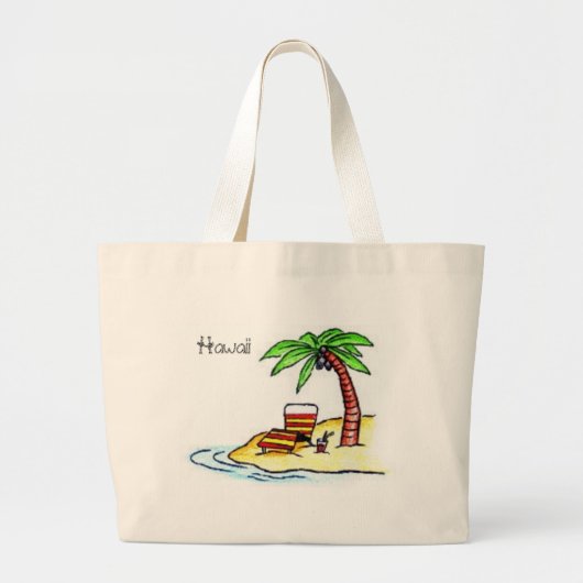 Hawaii Beach Bag Grote Tote Bag (Voorkant)