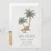 Hawaii Beach Bestemming Trouwfoto  Save The Date (Voorkant / Achterkant)