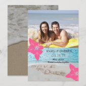 Hawaii Beach Bewaar de datum Save The Date (Voorkant / Achterkant)