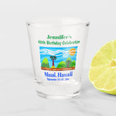 Hawaii Beach Birthday Party Trip Favor Shot Glas (Voorkant)