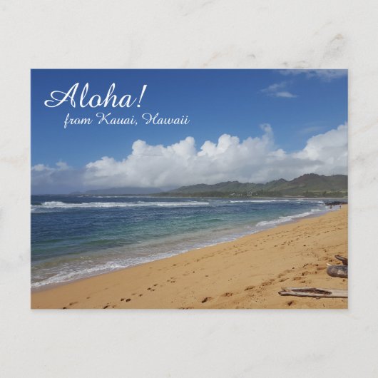 Hawaii Beach Briefkaart (Voorkant)