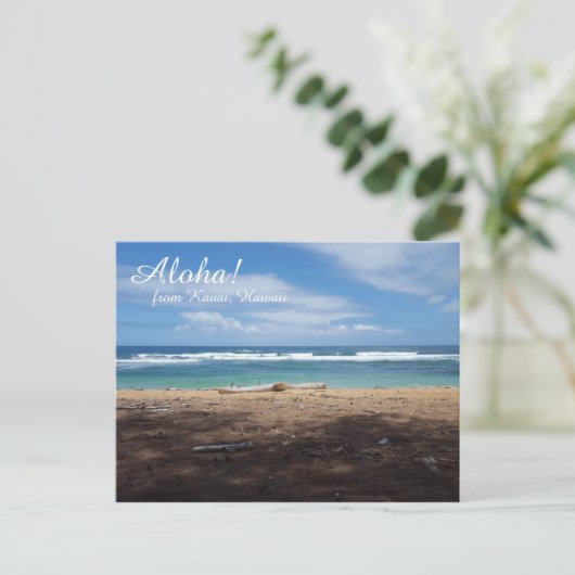 Hawaii Beach Briefkaart (Staand voorkant)