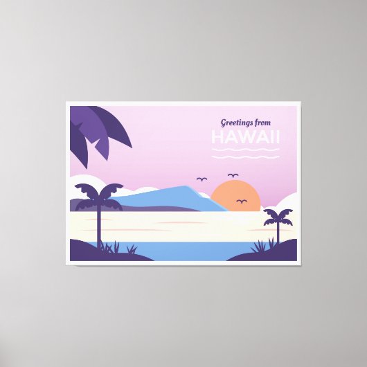 Hawaii Beach Canvas Afdruk (Voorkant)