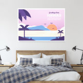 Hawaii Beach Canvas Afdruk (Insitu (Slaapkamer))