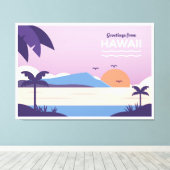 Hawaii Beach Canvas Afdruk (Insitu (Houten vloer))
