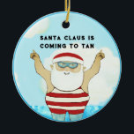 Hawaii Beach Collectible Keramisch Ornament<br><div class="desc">Creatief zwemkerst ornament voor uw favoriete zwemmer of strandliefhebber. Om te personaliseren bewerk tekst om naam en jaar toe te voegen aan creëer een feestelijke aandenken.</div>