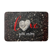 Hawaii Beach Coral Heart Love You More Script Badmat (Voorkant)