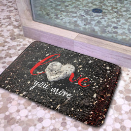 Hawaii Beach Coral Heart Love You More Script Badmat